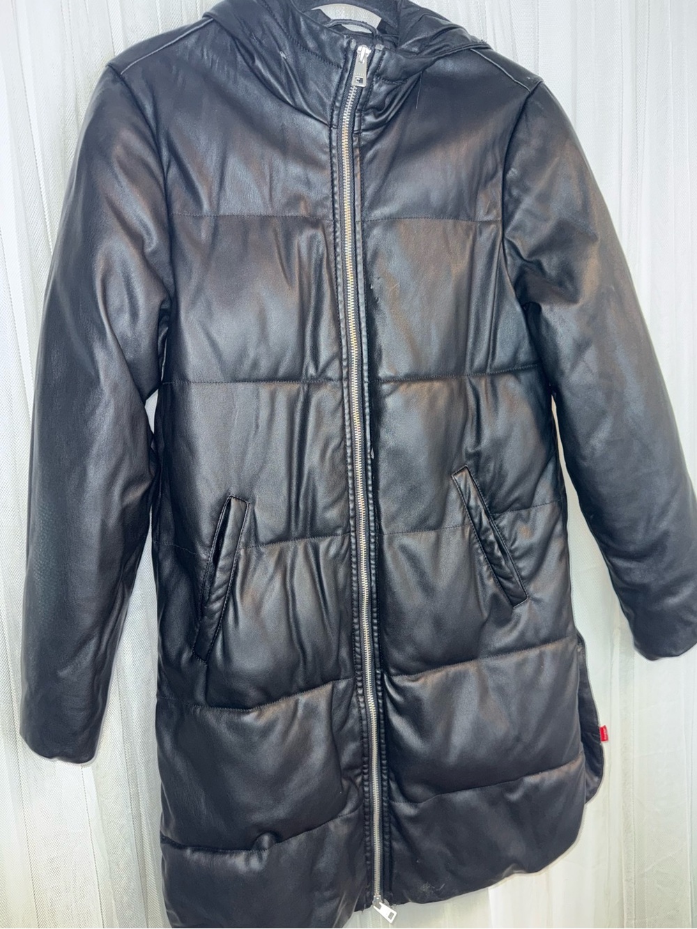 Levi's Black Quilted Hooded Puffer Coat